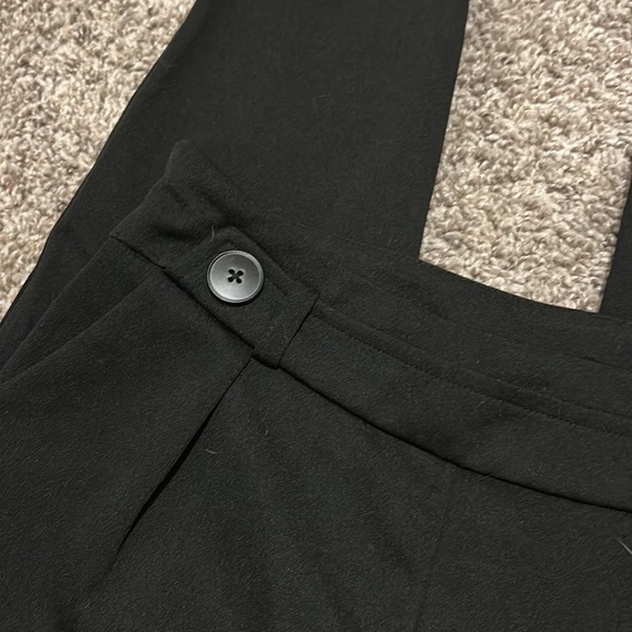 Black skinny button tapered dress pants - Picture 2 of 4